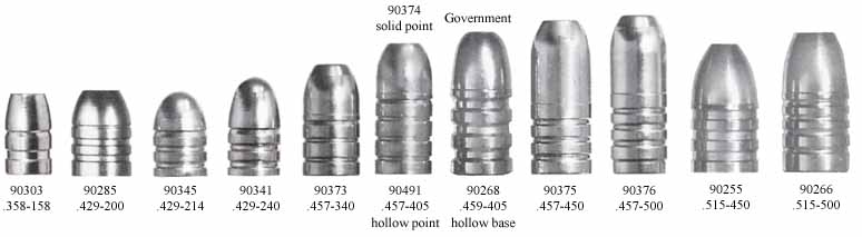 Bullet Mold 2 Cavity Aluminum .454 caliber Plain Base 255 Grains bullet with a 