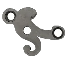 Bridle, as cast, drill in place