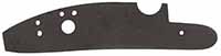 Lock plate, 4.86 x 1.08" as cast, right hand