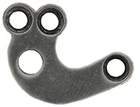 bridle, drilled for three screws