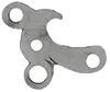 Bridle, wax cast steel, drilled, use two 6-40 screws