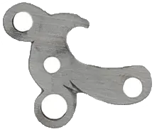 Bridle, wax cast steel, drilled, use two 6-40 screws