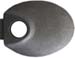 Top jaw, .78 x .99" oval, with .25" hole