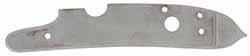 plate, left, wax cast steel, .86" x 4.7", tapped 6-40