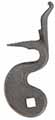 cock, left, wax cast steel, 1.49" throw, tapped 1/4-28