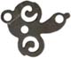 bridle, left, wax cast steel, use 6-40 screws