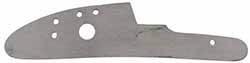 Lock plate, wax cast steel, 4.62" x 1.06", tapped 6-40