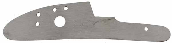 Lock plate, wax cast steel, 4.62" x 1.06", tapped 6-40