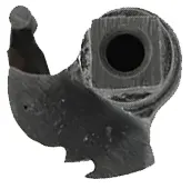 tumbler, tapped 6-40, cut for fly