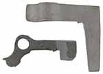 Sear,
wax cast steel, drilled and tempered,
for L&R RPL-02 CVA Hawken lock