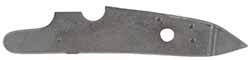 Lock plate, left, wax cast steel, 5.3" x .98", as cast