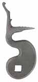 Flint cock, 1.45" throw, wax cast steel, tapped 1/4-20