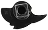 Tumbler, wax cast steel, cut for fly, tempered, tapped 6-40, for older production locks that use the square flints