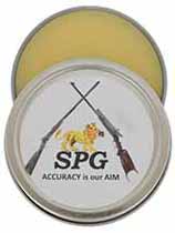 SPG Bullet Lubricant,
one large patch tin, 2-3/8 by 3/4" deep,
for Black Powder patches