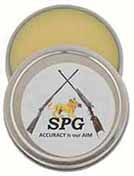 SPG Bullet Lubricant,
one small patch tin, 1-7/8 by 5/8" deep,
for Black Powder patches