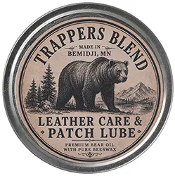 Trapper's BEAR OIL TALLOW,
patch grease,
for match shooting & cold weather hunting,
one 8 oz. tin