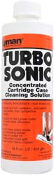 Lyman Sonic Case Cleaner Solution,
concentrated cartridge case cleaner for brass,
16 oz. liquid
