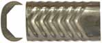 Chevron Striped Crescent Muzzle Cap, for 15/16" octagon barrel, nickel silver
