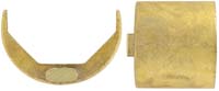Muzzle cap,
H. E. Leman Indian Trade Rifle,
for 1" octagon barrels,
wax cast brass