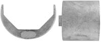 Muzzle cap,
H. E. Leman Indian Trade Rifle,
for 15/16" octagon barrels,
wax cast steel