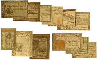 13 Original State Facsimile Paper Money Set