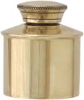 Round Brass English Style Oil Bottle , 2" tall by 1-1/2" diameter, with drop applicator