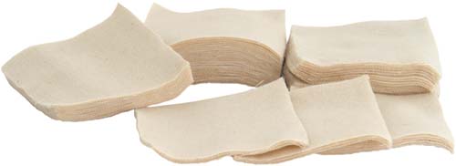 Cleaning Patches, 2" square, bag of 100, for .35 to .45 caliber