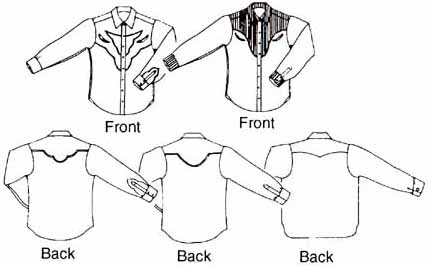 Pattern for
Five Frontier Shirt
mens 36 to 46,
womens 8 to 16,
vintage old stock