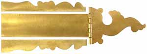  Reading School Patchbox Kit , brass, 7-7/8" overall length
