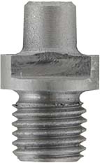 Nipple, 6-.75mm metric thread, for some pre-1980 imported replica percussion revolvers by A.S.M. or Uberti, often marked FIE. May be too short for later producion percussion revolvers,  #11 CCI cap, stainless steel

Cone length: 0.275" Thread journal length: 0.225"  Overall length: 0.500" Diameter of base: 0.307" 
