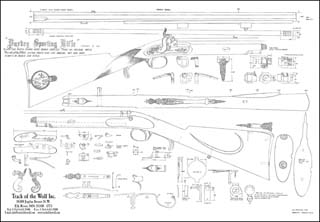 Plan drawing,
full exact size,
Purdey Rifle