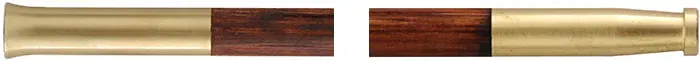 Ramrod for CVA Frontier Carbine,
9mm hickory, 23-1/2" long. 
Brass tips are threaded 10-32 at rear, 8-32 at front.
Made in the U.S.A. 