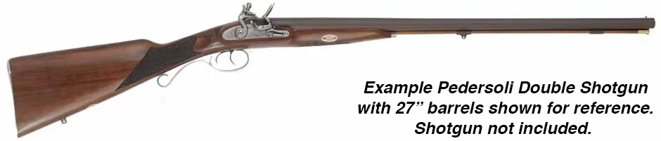 Ramrod for 20 gauge Double Flintlock Shotgun by Davide Pedersoli,
9mm brown Delrin nylon, 26-7/8" long. 
Brass tips, with tempered steel ball puller hidden under the end cap. 
Made in the U.S.A. 