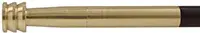 Ramrod for New Englander Rifle, 
3/8" brown Delrin nylon, 27" long. 
Brass tips are  threaded 10-32 at rear, with tempered steel ball puller hidden under the .54 caliber cleaning jag.
Made in the U.S.A. 