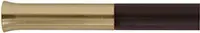 Ramrod for Traditions St. Louis Hawken Rifle,
9mm (.354")  brown Delrin nylon, 27-1/4" maximum length.
Flared brass tip threaded 8-32 at front, 10-32 thread at rear. 
Made in the U.S.A. 