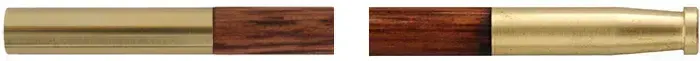 Ramrod for Davide Pedersoli D.G.W. American Jaeger Rifle,
9mm stained hickory, 27-1/2" long. 
Brass tips are threaded 10-32 at rear, 10-32 at front.
Made in the U.S.A. 

