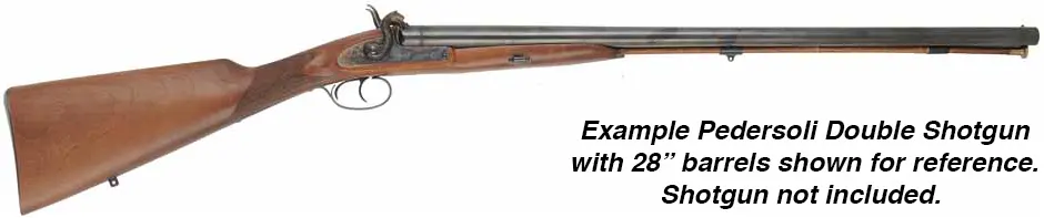 Ramrod for 13 gauge Double Percussion Shotgun by Davide Pedersoli,
9mm stained hickory, 28-1/8" long. 
Brass tips, with tempered steel ball puller hidden under the end cap. 
Made in the U.S.A.
