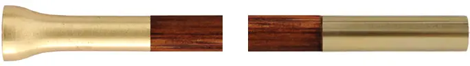 Ramrod for Davide Pedersoli's North West Trade Gun in  20 gauge,
 9mm (.35") stained hickory, 35-3/4" long. 
Flared brass tip, 10-32 at rear.
Made in the U.S.A.