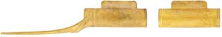 Ramrod pipes, English fowling gun,
for 3/8' diameter ramrod, lug for pin, wax cast brass or steel.