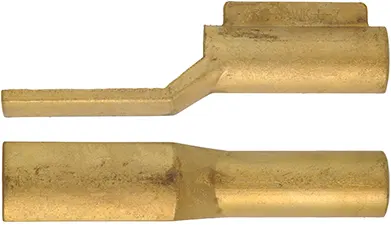Ramrod pipe, brass, round, entry pipe with skirt, for 7/16" rod