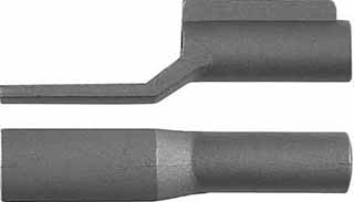 Ramrod pipe, iron, round, entry pipe with skirt, for 7/16" rod