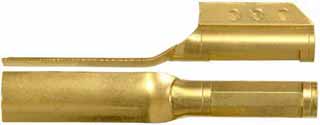 Ramrod pipe, brass, entry pipe with skirt, John Vincent, octagon, for 5/16" ramrod