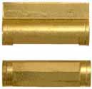 Ramrod pipe, brass, forward pipe with pin for lug, John Vincent, octagon, for 5/16" ramrod