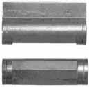 Ramrod pipe, nickel silver, forward pipe with pin for lug, John Vincent, octagon, for 3/8" ramrod