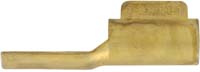 Ramrod pipe, brass, entry pipe with skirt, round, accepts 3/8" ramrod for H.E. Leman Trade Rifle