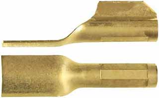 Ramrod pipe, brass, pistol entry pipe with skirt, octagon, for 5/16" ramrod