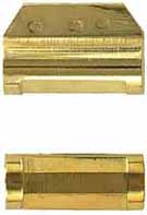 Ramrod pipe, brass, pistol forward pipe with pin lug, octagon, for 5/16" ramrod