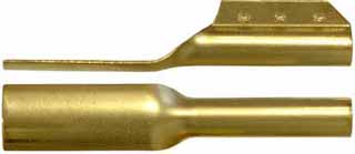 Ramrod pipe, brass, round, entry pipe with skirt, for 5/16" rod
