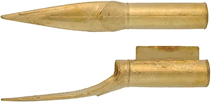Ramrod pipe, brass, entry pipe with skirt, French Tulle fusil-de-chasse, for 3/8" ramrod