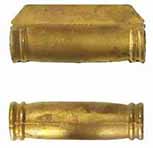 Ramrod pipe, brass, forward with pin lug, French fusil, for 3/8" ramrod